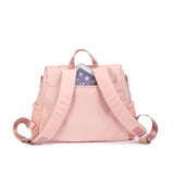 Pink waterproof padded nylon diaper bag with handles