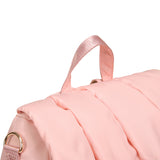 Pink waterproof padded nylon diaper bag with handles