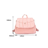 Pink waterproof padded nylon diaper bag with handles