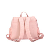 Pink waterproof padded nylon diaper bag with handles