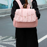 Pink waterproof padded nylon diaper bag with handles