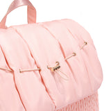 Pink waterproof padded nylon diaper bag with handles