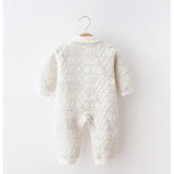 Cotton romper, long sleeves, rider embroidery, comfort. 0-24 months