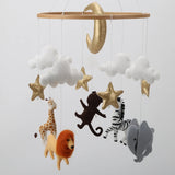 Felt mobile “Safari Animals” for baby