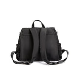 Sac à Langer Noir Matelassé Motif Tressé en Nylon avec Anses