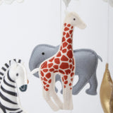 Felt mobile “Safari Animals” for baby