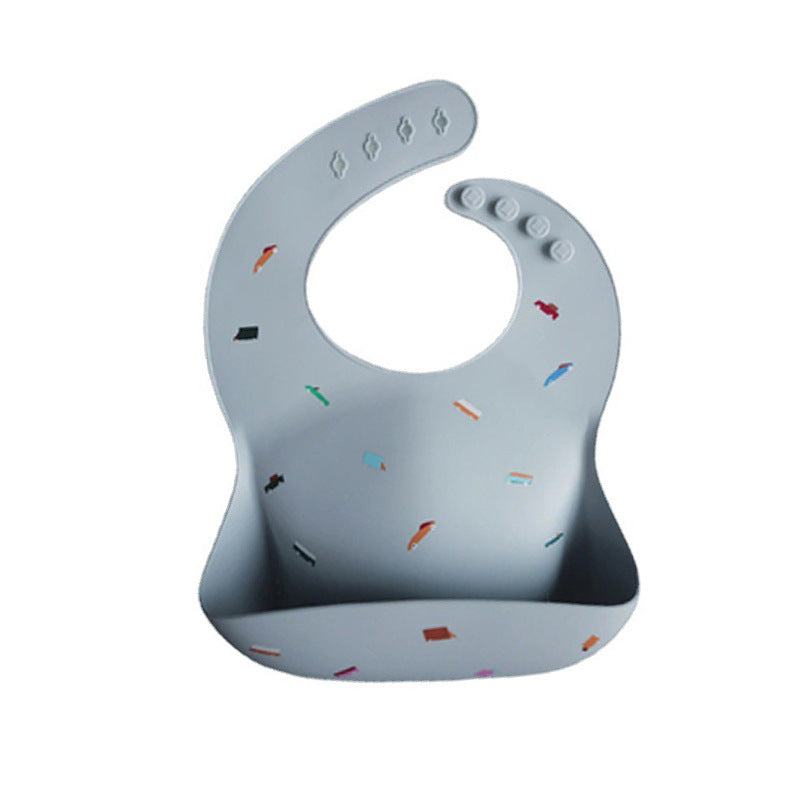 Le Bavoir en silicone souple (imprimé multi)