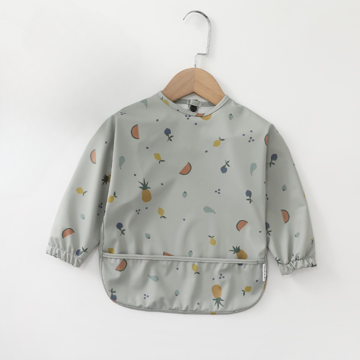 Bavoir Imperméable Ajustable à Manches Longues avec Poche