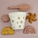 Beach toys, Gray silicone bucket and shovel set