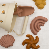 Beach toys, Gray silicone bucket and shovel set