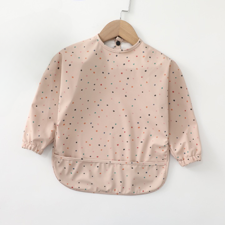 Bavoir Imperméable Ajustable à Manches Longues avec Poche