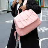Pink waterproof padded nylon diaper bag with handles