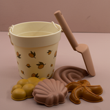 Beach toys, Gray silicone bucket and shovel set