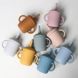 Silicone Straw Baby Training Cup Double Handle | Pascal