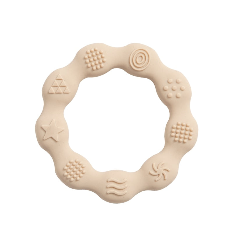 Multi shape silicone teething ring