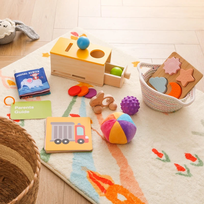 Kit d'Éveil du Petit Curieux - Apprentissage Montessori pour Bébé de 6 à 12 Mois