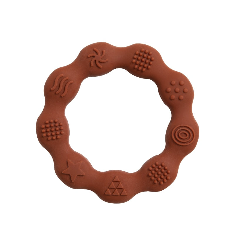 Multi shape silicone teething ring