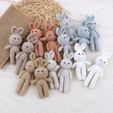 Handmade crochet Léonore soft toy for baby Rabbit shape 