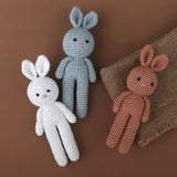 Handmade crochet Léonore soft toy for baby Rabbit shape 