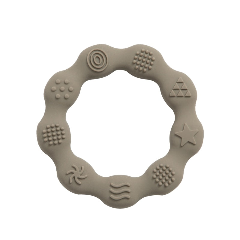 Multi shape silicone teething ring