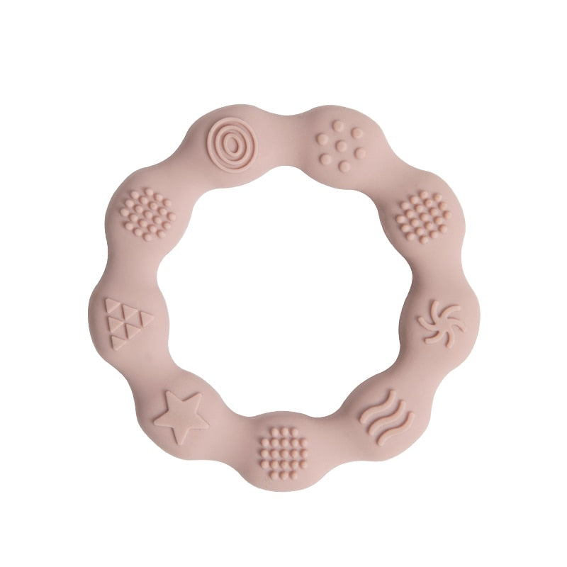 Multi shape silicone teething ring