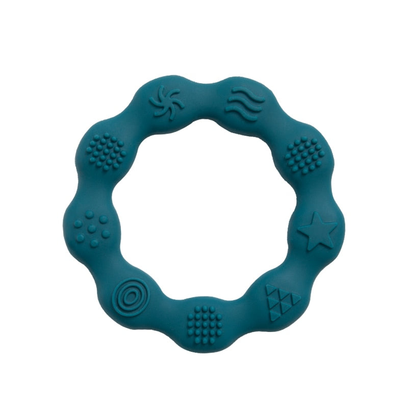 Multi shape silicone teething ring