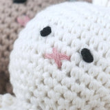 Handmade crochet Léonore soft toy for baby Rabbit shape 