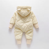 Teddy Bear Hooded Winter Romper for Baby