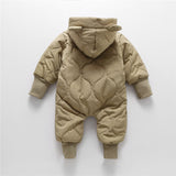 Teddy Bear Hooded Winter Romper for Baby