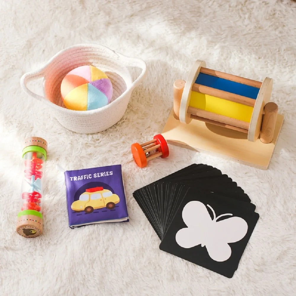 Kit d'Éveil du Petit Inventeur Montessori pour Bébés de 0 à 12 Mois