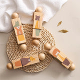 Mobile Animal Rattle Wooden Toy, Montessori, Sensory and Educational Awareness