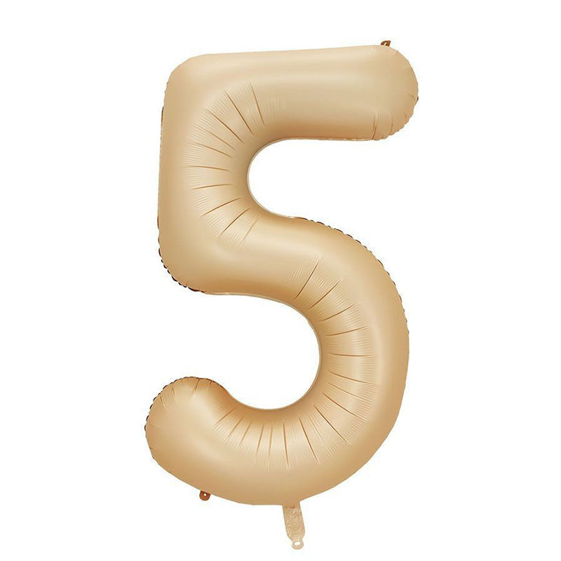 Ballons géants chiffre anniversaire Caramel