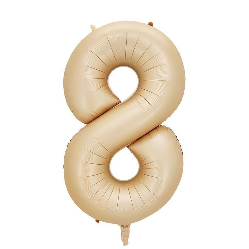 Ballons géants chiffre anniversaire Caramel
