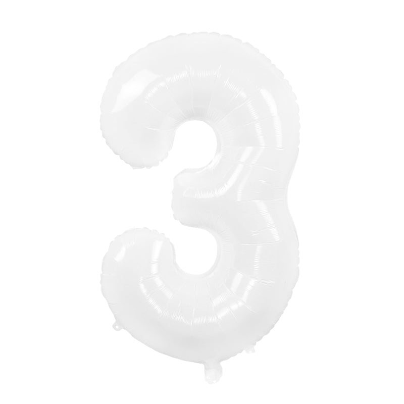 Ballons géants chiffre anniversaire Blanc