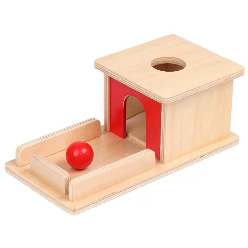 Kit de jeu en bois pédagogie Montessori - motricité globale et notion de permanence
