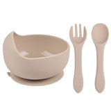 Winter white / Round bowl and cutlery