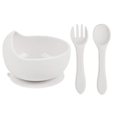 Winter white / Round bowl and cutlery