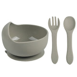 Winter white / Round bowl and cutlery