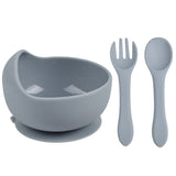 Winter white / Round bowl and cutlery