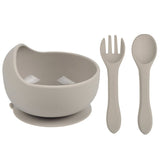 Winter white / Round bowl and cutlery