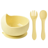 Winter white / Round bowl and cutlery