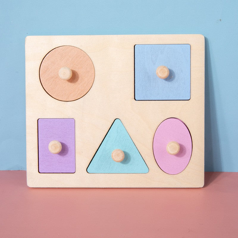 Kit de jeu pastel en bois pédagogie Montessori