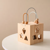 Shape box with Montessori wooden abacus | hand-eye coordination