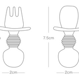 Ergonomic silicone baby learning cutlery 