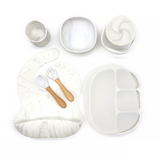 Le set repas pour bébé en silicone | 7 pièces  | Lily