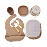 Le set repas pour bébé en silicone | 7 pièces  | Lily