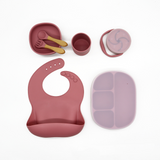 Le set repas pour bébé en silicone | 7 pièces  | Lily